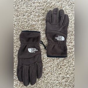 The North Face Dark Brown Fleece Gloves